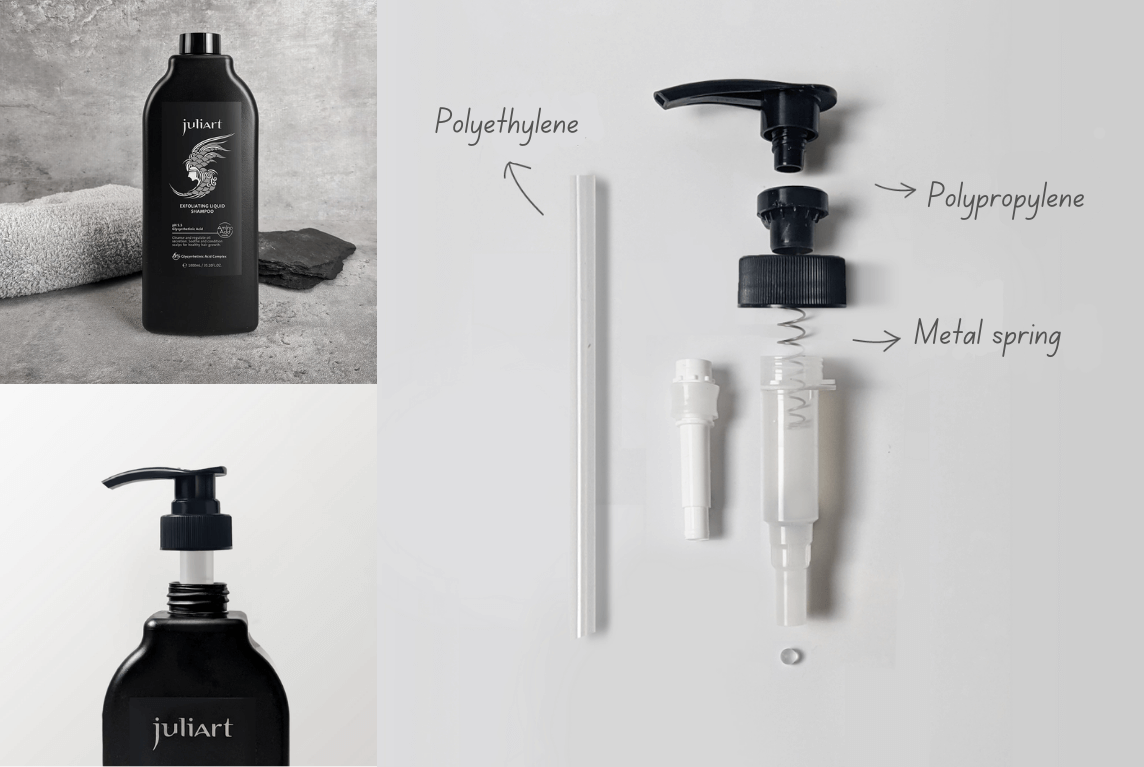 juliArt A B Corp leading the way in sustainable beauty with BS 8001 certification shampoo pump